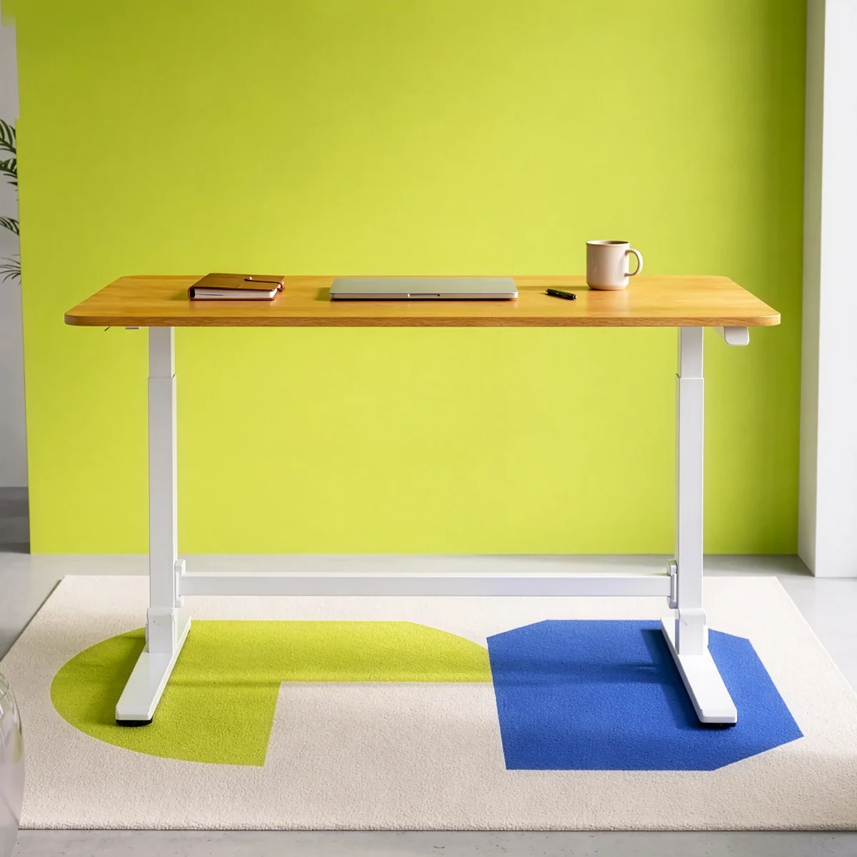Sleepyhead Lyft - Height Adjustable Table (White Base and Oak Top)